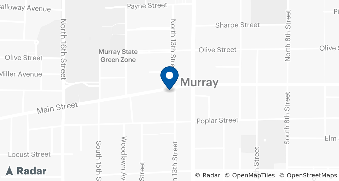 Map of Dairy Queen Location:: 1303 Main St, Murray, KY, 42071-1822